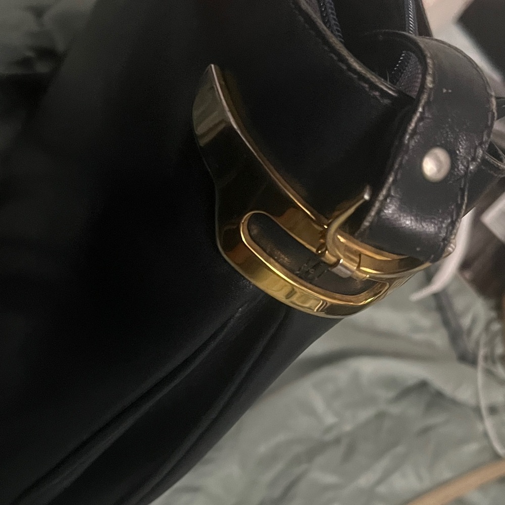 Nordstrom Made in Italy Black Leather Shoulder Bag
